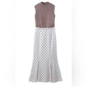 Snidel SWNO224100 Women's Sleeveless Knit Docking Dress